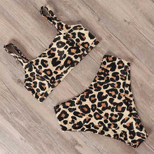 Load image into Gallery viewer, Leopard Skin High Waist Bikini Set 2019