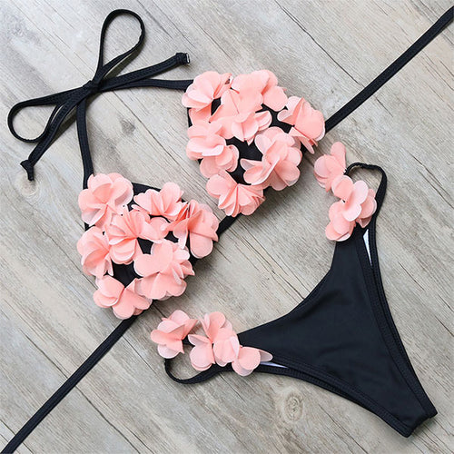 3D Floral Sexy Bikini Set