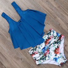 Load image into Gallery viewer, High Waist Push Up Bathing Suit Ruffle Bikini Set